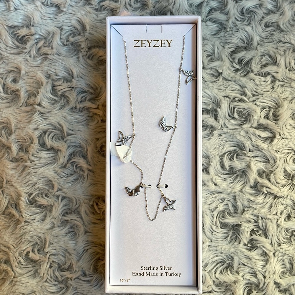 Zeyzey sterling silver butterfly Necklace
